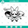 PowerPuff Girls SVG, PNG, Clipart set for digital crafting projects featuring iconic PowerPuff Girls characters in high-quality file formats.