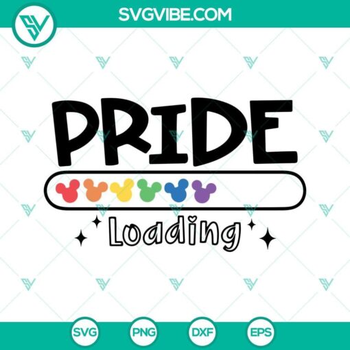 pride loading svg mickey mouse head rainbow svg lgbt pride month svg png dxf eps files 4 mockup