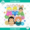 Princess Disney Happy Easter PNG Images featuring Disney Princess Bunny Peeps - ideal for holiday crafts and digital designs.