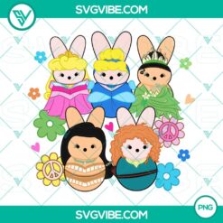 Princess Disney Happy Easter PNG Images featuring Disney Princess Bunny Peeps - ideal for holiday crafts and digital designs.