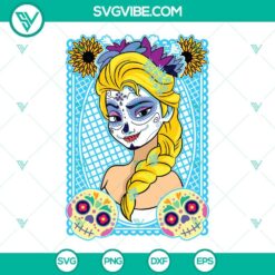 Disney, Skull, SVG Files, Princess Elsa Sugar Skull SVG Files, Disney Princess 5