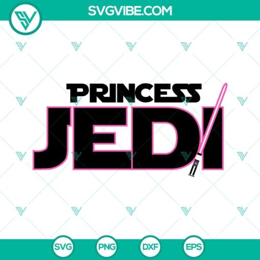 princess jedi svg lightsaber svg disney star wars svg png dxf eps design files 1 mockup