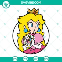 princess peach svg bundle princess toadstool svg princess mario svg super mario character svg png dxf eps 4 mockup