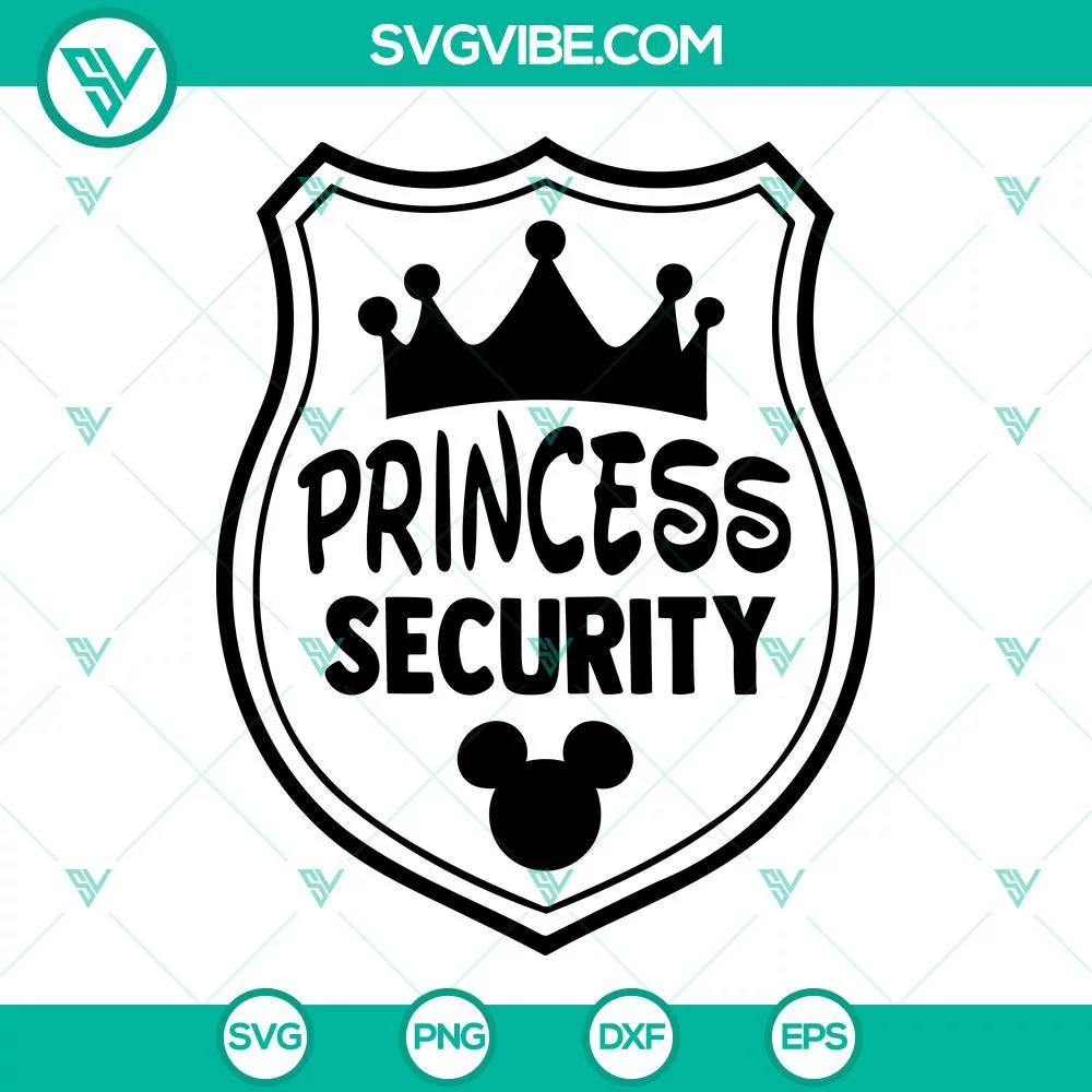 Disney, SVG Files, Princess Security Disney SVG Images, Dad Security SVG 1