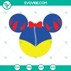 Disney, SVG Files, Princess Elsa SVG File, Disney Princess Mouse Ears SVG Files 3