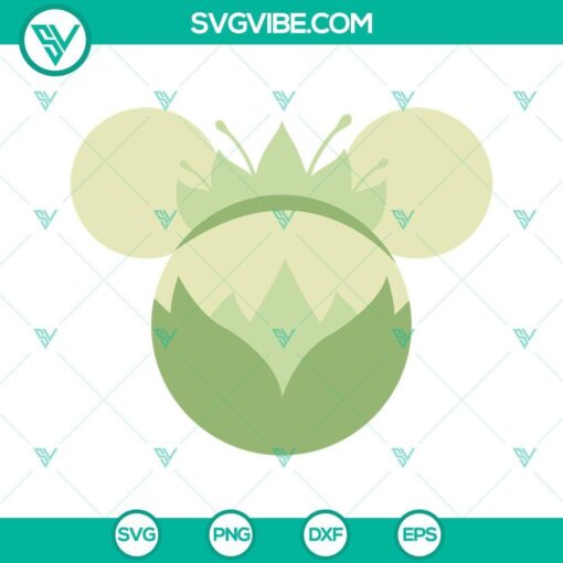 princess tiana svg disney princess mouse ears svg png dxf eps cut files 8 mockup