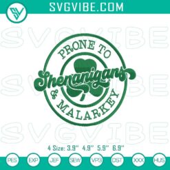 Embroidery Designs, St Patrick's Day Embroidery Designs, Prone To Shenanigans 2