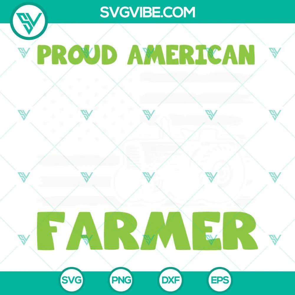 4th Of July, SVG Files, Proud American Farmer SVG Download, USA Flag SVG 1