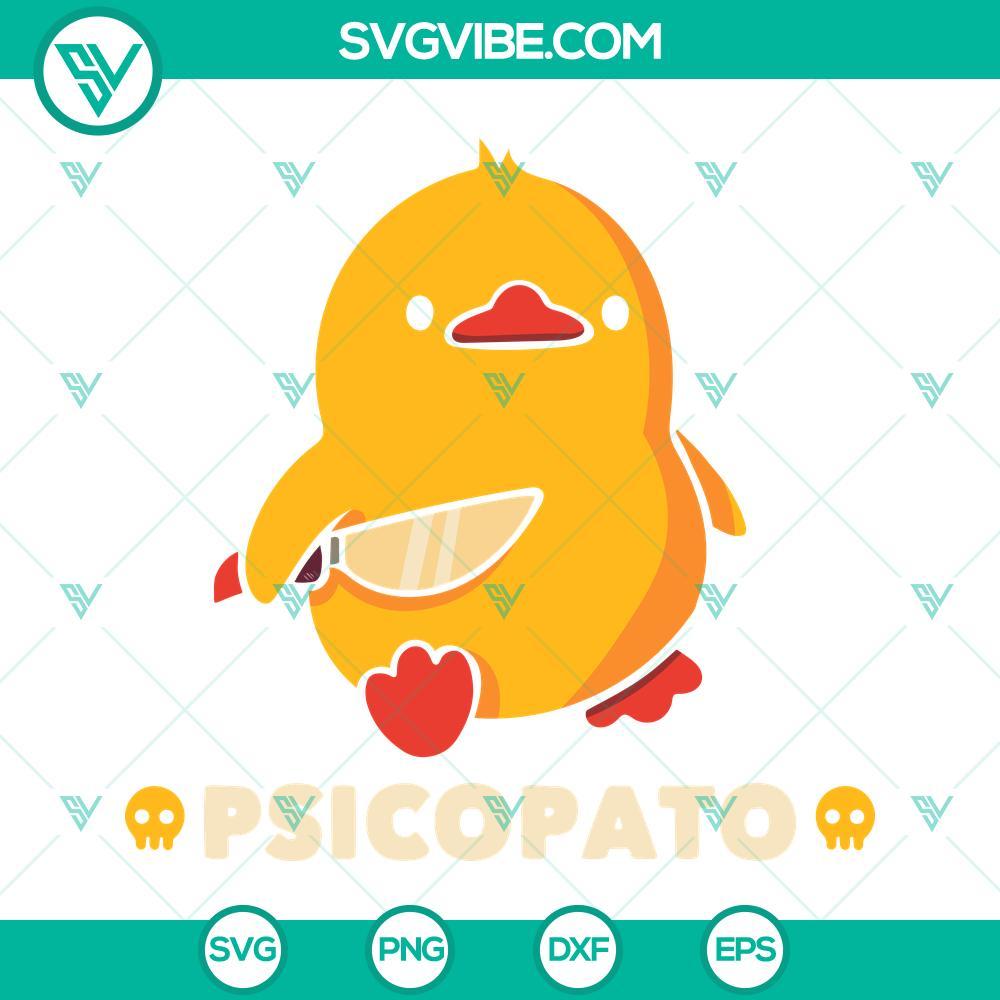 Psicopato Duck SVG PNG DXF EPS Psicopato Duck cartoon character SVG images in PNG, DXF, and EPS file formats for digital use.