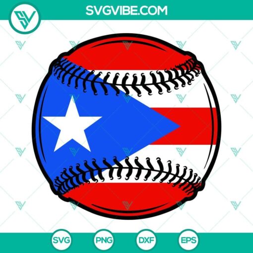 puerto rico baseball ball svg pr baseball team svg 2023 world baseball classic svg png dxf eps 8 mockup