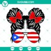 Puerto Rico Kidlife SVG featuring Messy Bun Girl Little Girl SVG Files, Puerto Rican pride design for kids, colorful and playful design