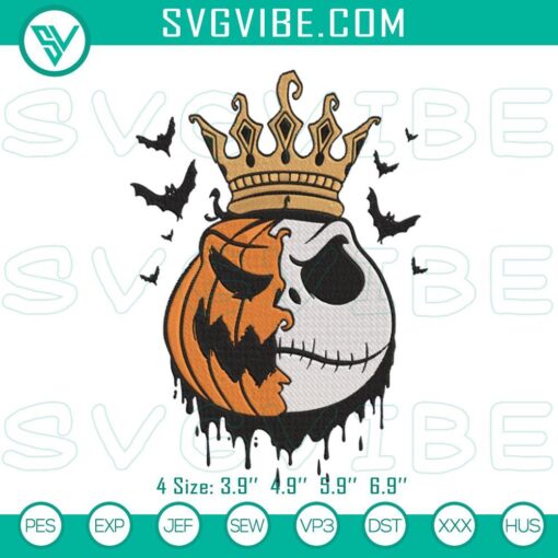 pumpkin king jack skellington embroidery designs halloween embroidery files mockup