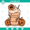 Funny Fall Halloween Pumpkin Spice Latte SVG download, perfect for autumn designs.
