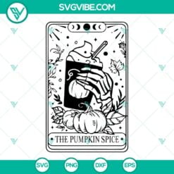 Skull, SVG Files, Pumpkin Spice Skull Tarot SVG Download, The Pumpkin Spice 5