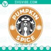 Pumpkin Spice Coffee Logo Embroidery Design, Fall Latte Lover Stitch Pattern for autumn-themed coffee lovers.