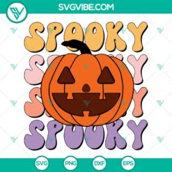 Halloween, SVG Files, Pumpkin Spooky Halloween SVG Files, Spooky Vibes SVG 3