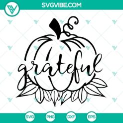 Pumpkin Thankful Grateful Blessed SVG File Bundle, Fall Pumpkin SVG Images 4