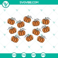 Starbucks Cup Wrap, SVG Files, Pumpkins Full Wrap For Starbucks 24oz Cold Cup 2