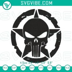 Embroidery Designs, Halloween Embroidery Designs, Punisher Skull Machine 2