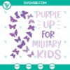 Purple ribbon butterflies SVG files perfect for Purple Up For Military Kids event. Ideal for military support projects.