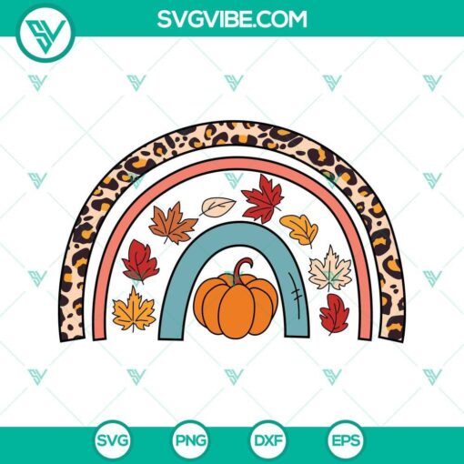 rainbow leopard cheetah pumpkin fall autumn svg png dxf eps cut files for cricut silhouette 5 mockup