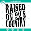 Retro 90s country music SVG files for download, including vintage design elements in PNG and DXF formats.