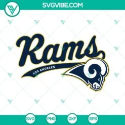 Football, Sports, SVG Files, Los Angeles Rams Skull SVG File, Rams Football SVG 4