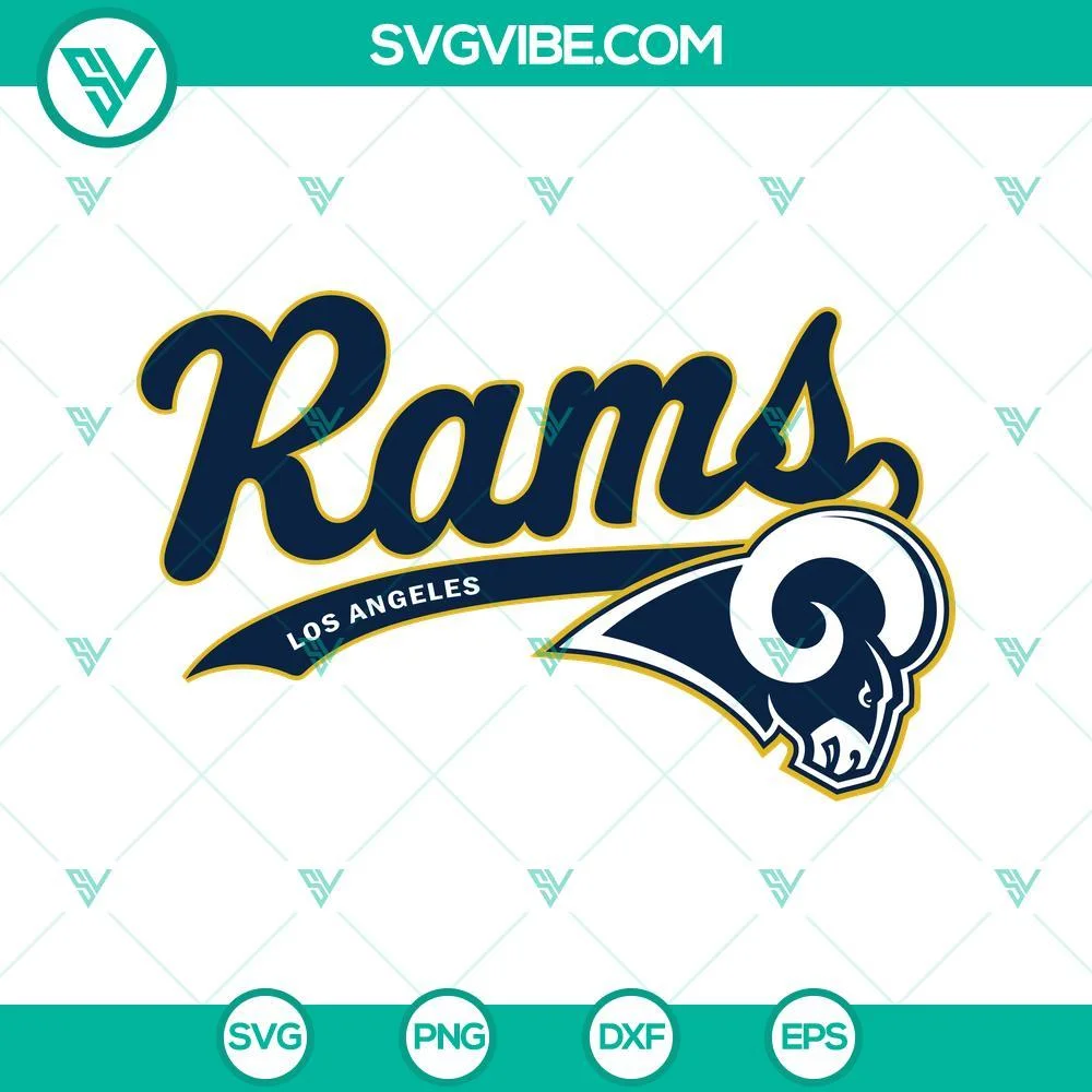 Football, Sports, SVG Files, Rams SVG File, Los Angeles Rams SVG File PNG DXF 1