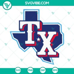 Baseball, Sports, SVG Files, Rangers Baseball Texas Map SVG Image, Texas 4