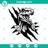 Velociraptor Dinosaur scratching wall SVG image, fierce raptor design for digital projects.