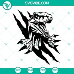 Raptor Dinosaur in The Wall Scratch SVG Images, Velociraptor Dinosaur