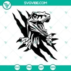 Movies, SVG Files, Raptor Dinosaur in The Wall Scratch SVG Images, Velociraptor 2