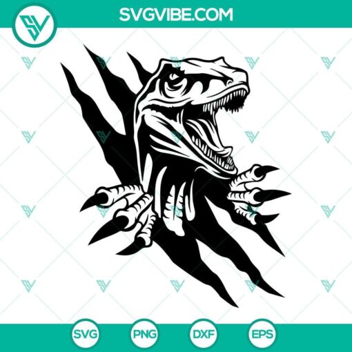 raptor dinosaur in the wall scratch svg velociraptor dinosaur sharp claws svg dinosaur svg png dxf eps 10 mockup