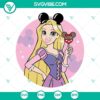 Rapunzel Tangled SVG with Disney Ears, Princess Rapunzel SVG for crafting Disney-themed projects.