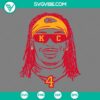Rashee Rice and Kansas City Chiefs players SVG download with PNG files, perfect for football fans and digital crafting projects.