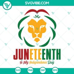 Juneteenth, SVG Files, Rasta Lion Juneteenth Is My Independence Day SVG Images 12