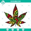 Rasta weed leaf SVG images with cannabis, stoner, and marijuana 420 designs for digital use.