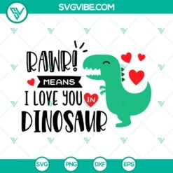 SVG Files, Valentine's Day, Dinosaur Heart SVG File Bundle, I Love Dinosaurs 6