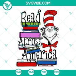 National Read Across America Day, SVG Files, Dr Seuss One Fish Two Fish Red 4