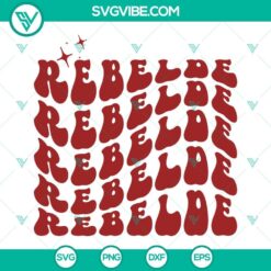 Rebelde Retro Wavy SVG Image, Bad Bunny SVG Files, Escuchaba SVG File, RBD Fan SVG File