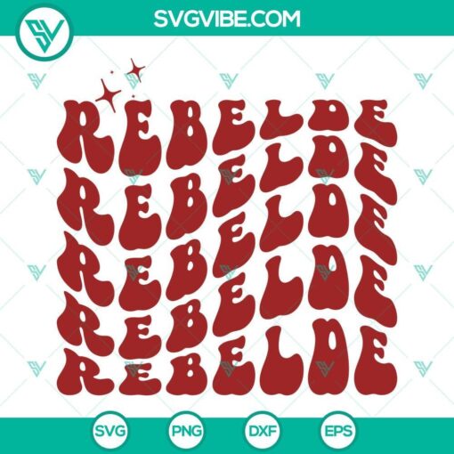 rebelde retro wavy svg bad bunny svg escuchaba svg rbd fan svg png dxf eps files 6 mockup