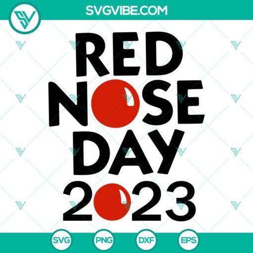 red nose day svg bundle fund raising svg red nose 2023 svg png dxf eps cutting files 7 mockup