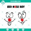 Red Nose Day child poverty awareness SVG images for digital download in PNG, DXF, EPS formats.