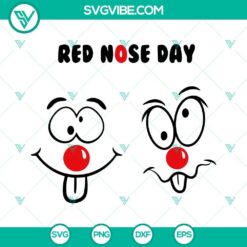 Red Nose Day SVG Images, Child Poverty Awareness SVG Download PNG DXF EPS Digital