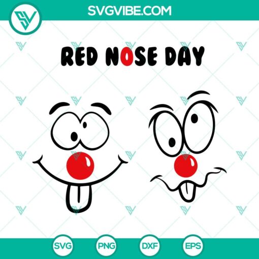 red nose day svg child poverty awareness svg png dxf eps digital files 8 mockup