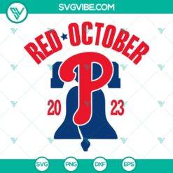 Sports, SVG Files, Red October 2023 Philadelphia Phillies SVG Download, 10