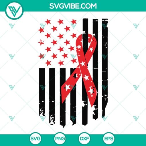 red ribbon week american flag svg png dxf eps cut files for cricut silhouette 8 mockup