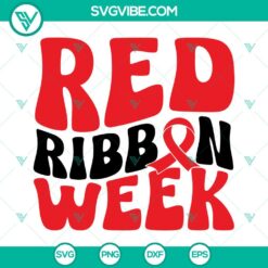 Awareness, Cancer, SVG Files, Red Ribbon Week SVG Files, No To Drugs SVG Image, 17