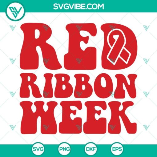 red ribbon week svg red ribbon svg no to drugs svg drug free svg 1 mockup