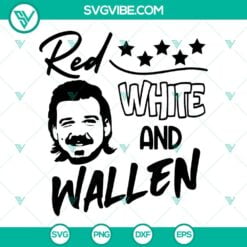 Musics, SVG Files, Red White And Wallen SVG Files Digital Instant Download 21